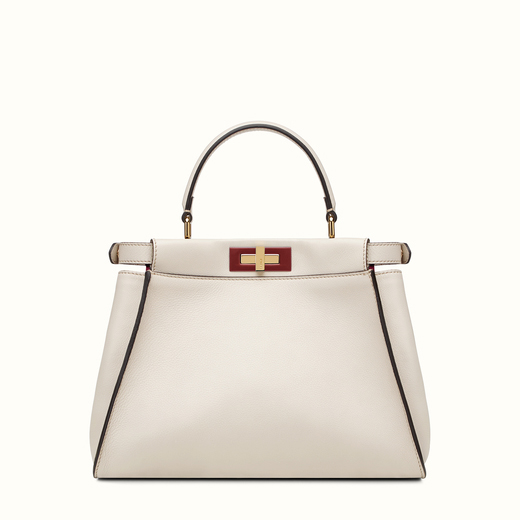 FENDI ピーカブー コピー パウダーグレー ハンドバッグ 8BN2903ZNF02T2